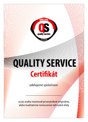 Certifikát kvality Certifikát kvality